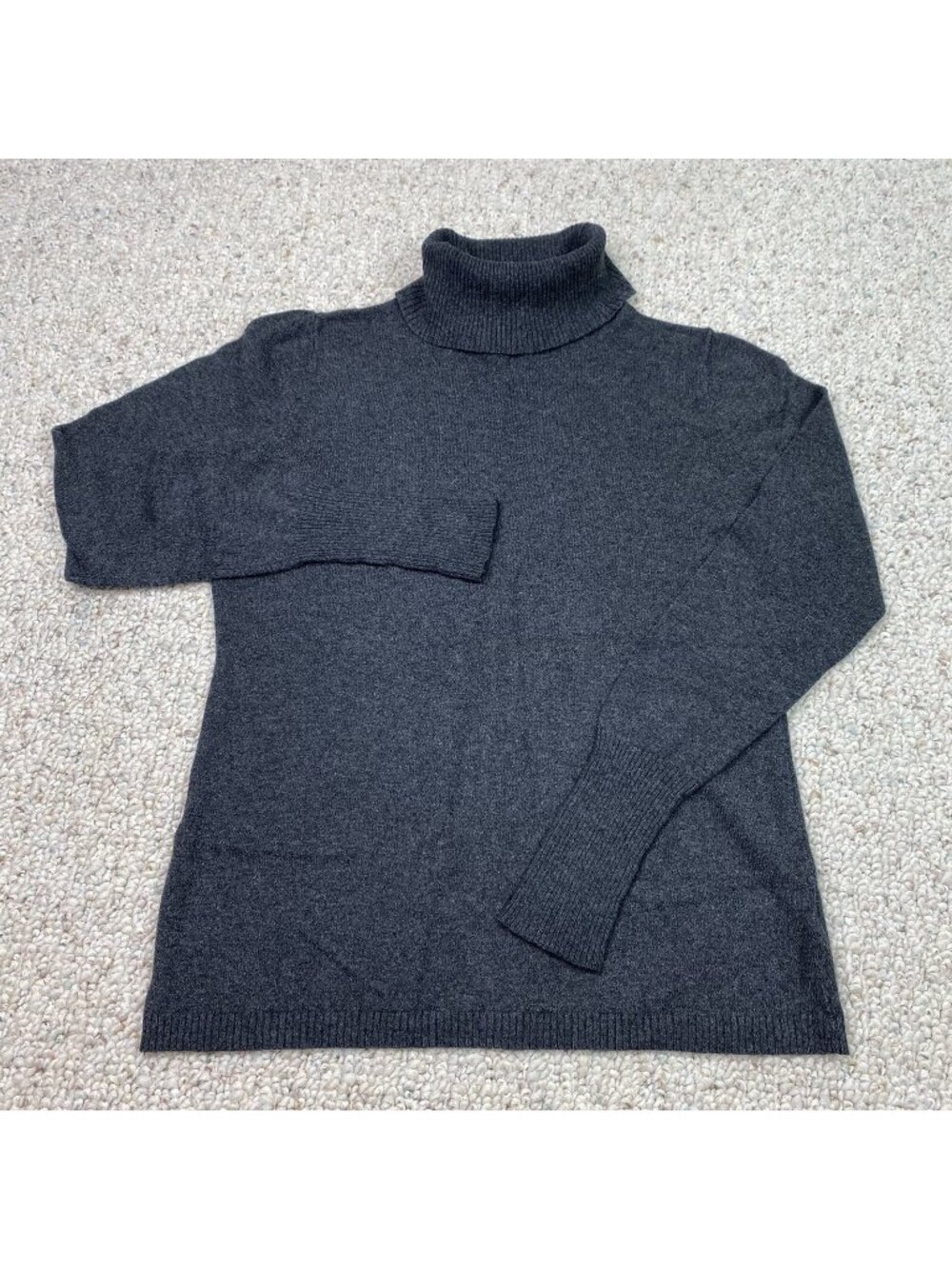 Worthington Womens Charcoal Gray Turtleneck Sweater Size M
